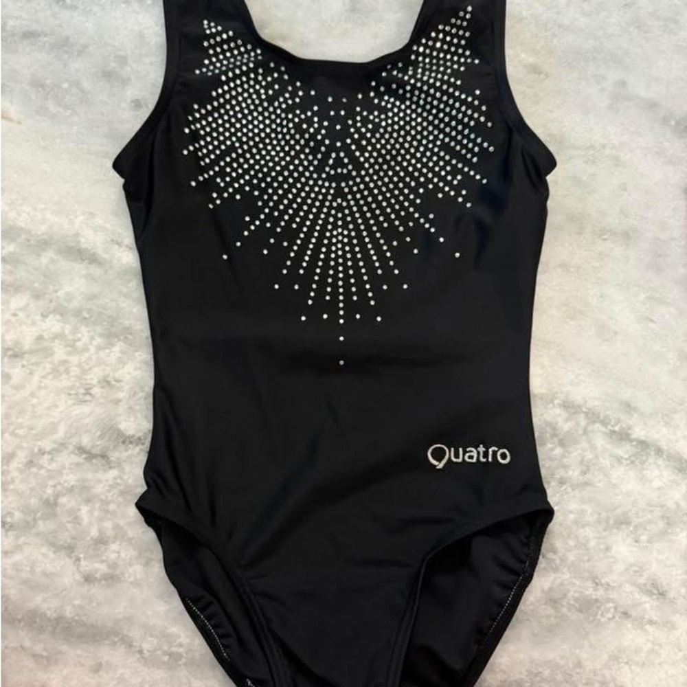 Black Kids Gymnastics Leotard